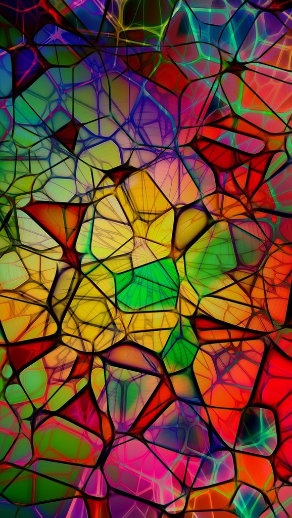 A multicolored stained glass background with many different shapes.  Abstract squares triangle, backgrounds textures. - PICRYL - Public Domain  Media Search Engine Public Domain Image