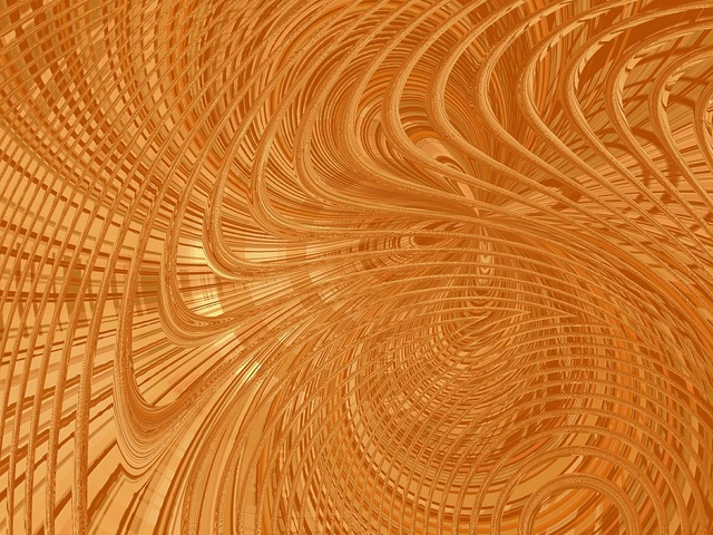 A close up view of a wooden surface. Background gold golden ...