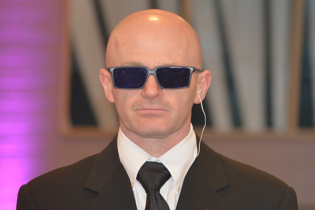 Smiling bald head man in sunglasses Stock Photo by ©ia__64 12286634