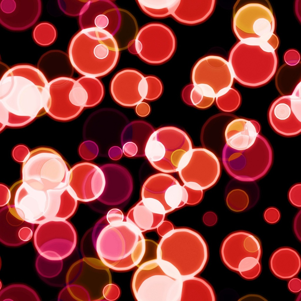 A Bunch Of Red And White Circles On A Black Background Bokeh Bubble Circle Backgrounds 7036