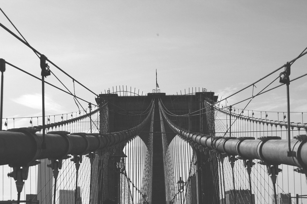 Bridge architecture black and white building. A black and white photo ...