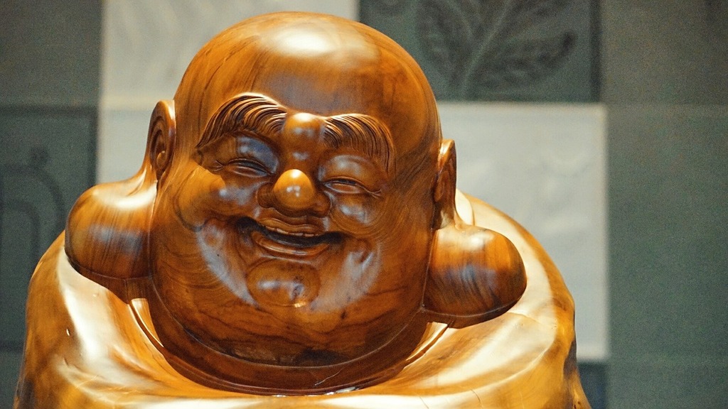 Laughing Buddha, Lucky Golden Happy Buddha Six Different Buddha Statues,  Maitreya Buddha for Health, Happiness, Wealth