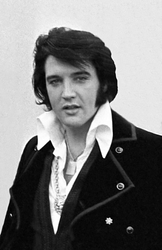 A black and white photo of elvis presley. Elvis presley recording artist  actor. - PICRYL - Public Domain Media Search Engine Public Domain Image