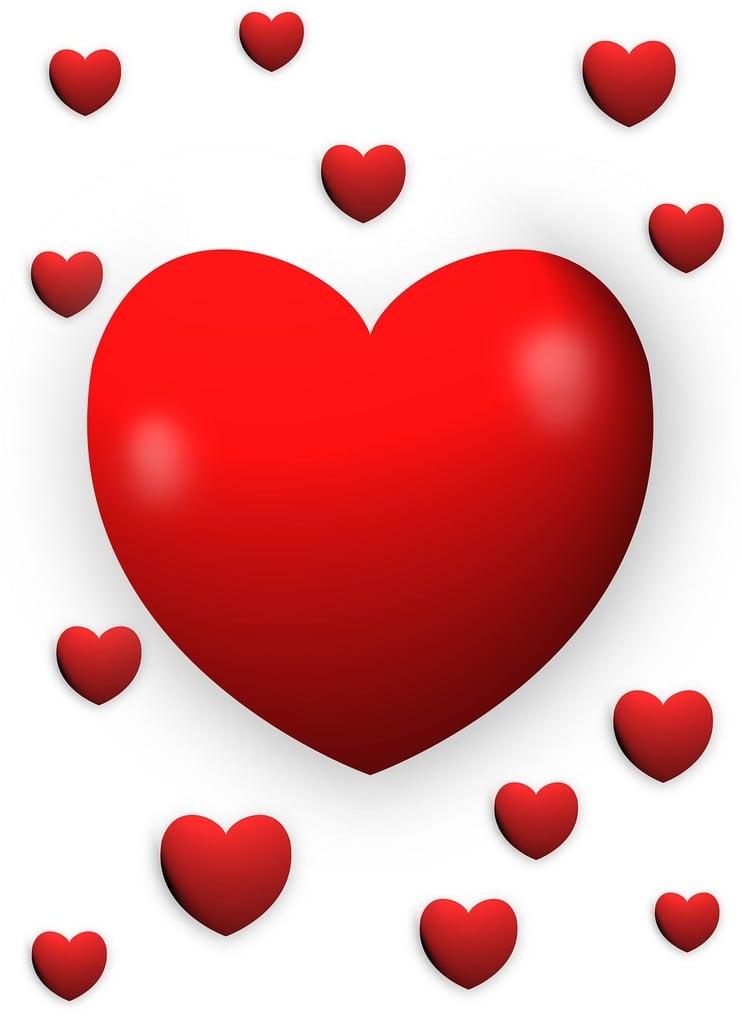 A large red heart surrounded by smaller red hearts. Love valentine  romantic, emotions. - PICRYL - Public Domain Media Search Engine Public  Domain Search