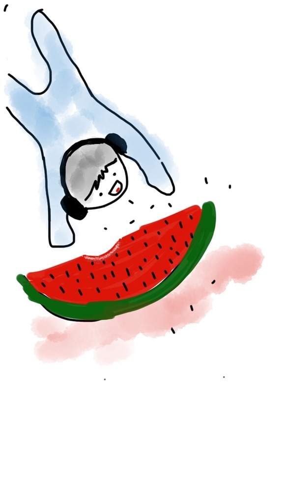 Watermelon fruit with juicy slice sketch Vector Image