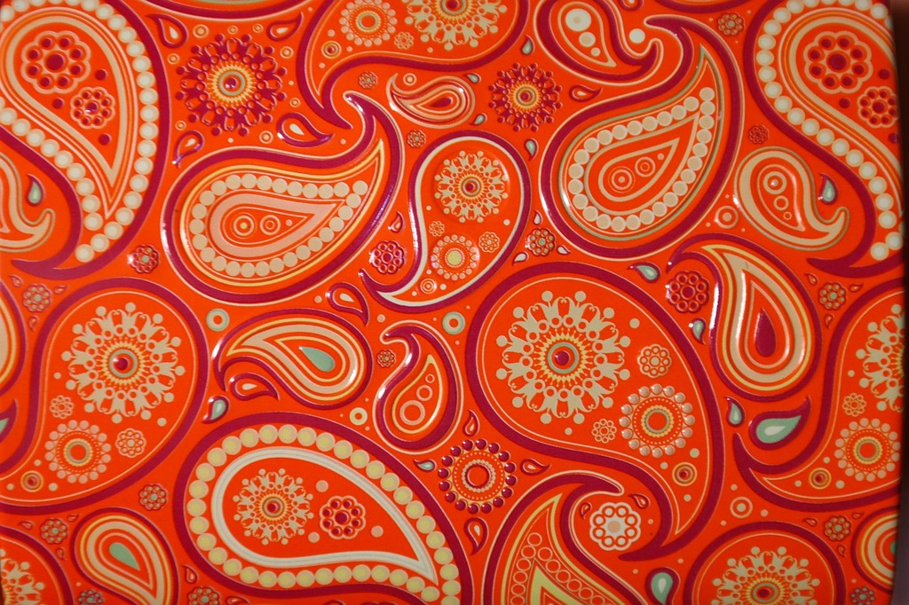 paisley pattern orange