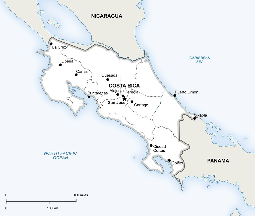 Political Map of Costa Rica - Nations Online Project