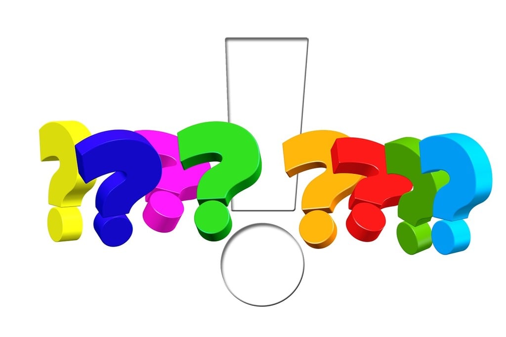 A group of question marks hanging from a wire. Question question mark  exclamation point, education. - PICRYL - Public Domain Media Search Engine  Public Domain Image