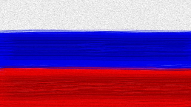 Free Russia flag+Gold Russian State coat of arms by CTGonYT on