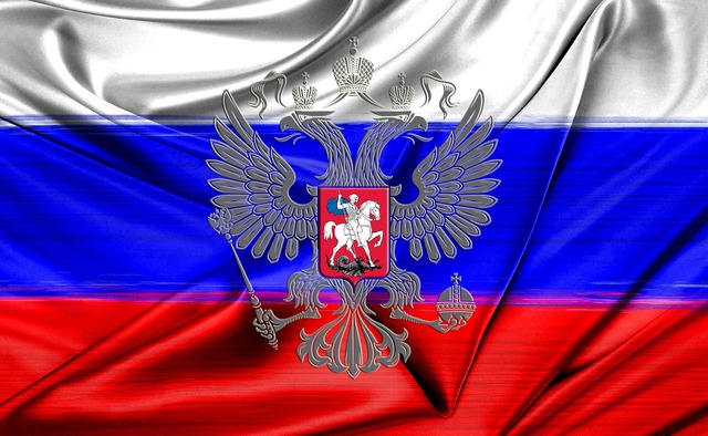Russian Imperial Flag with a Double-headed Eagle. the First