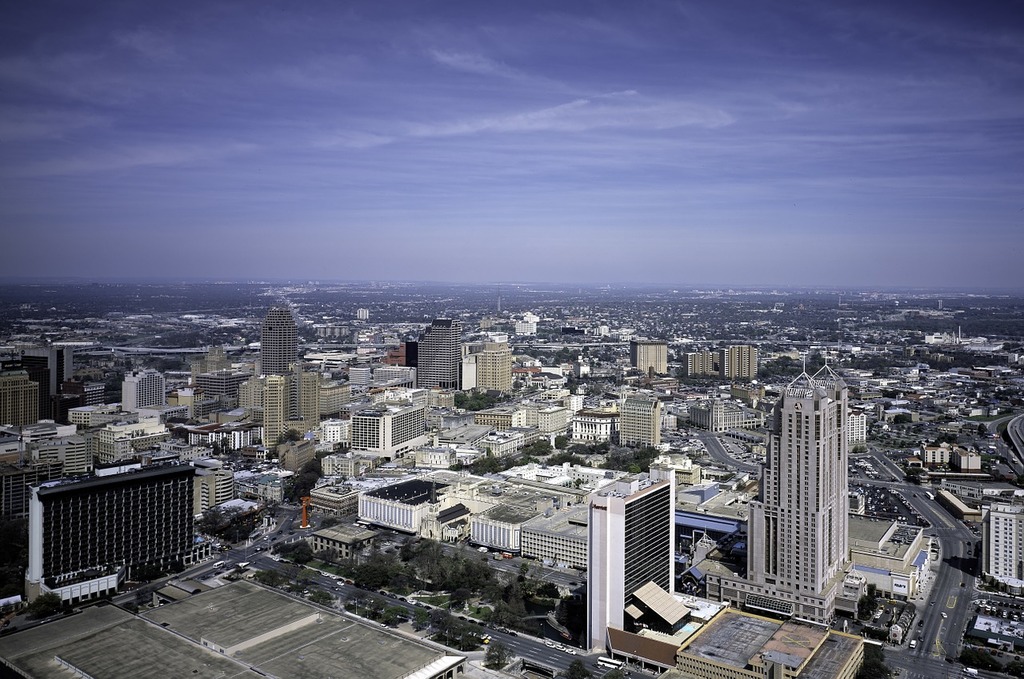Dusk shot of the Houston, Texas, skyline