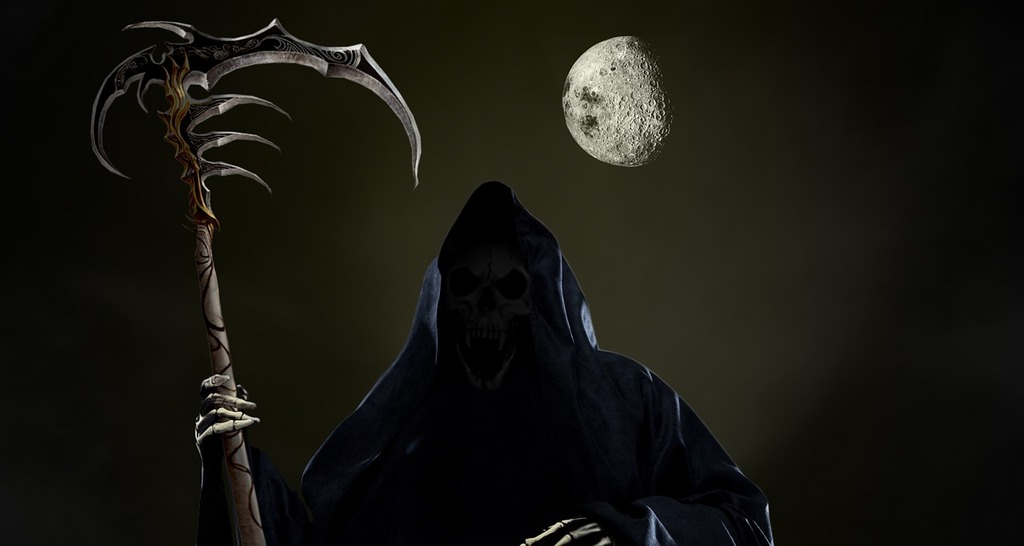 A person in a black robe holding a scythe. Skull grim reaper wallpaper,  backgrounds textures. - PICRYL - Public Domain Media Search Engine Public  Domain Search