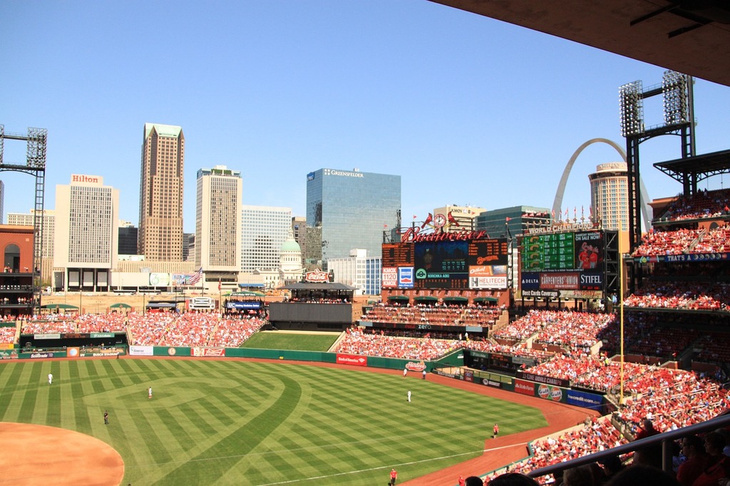 Busch Stadium from Gateway Arch, St. Louis, Missouri - PICRYL