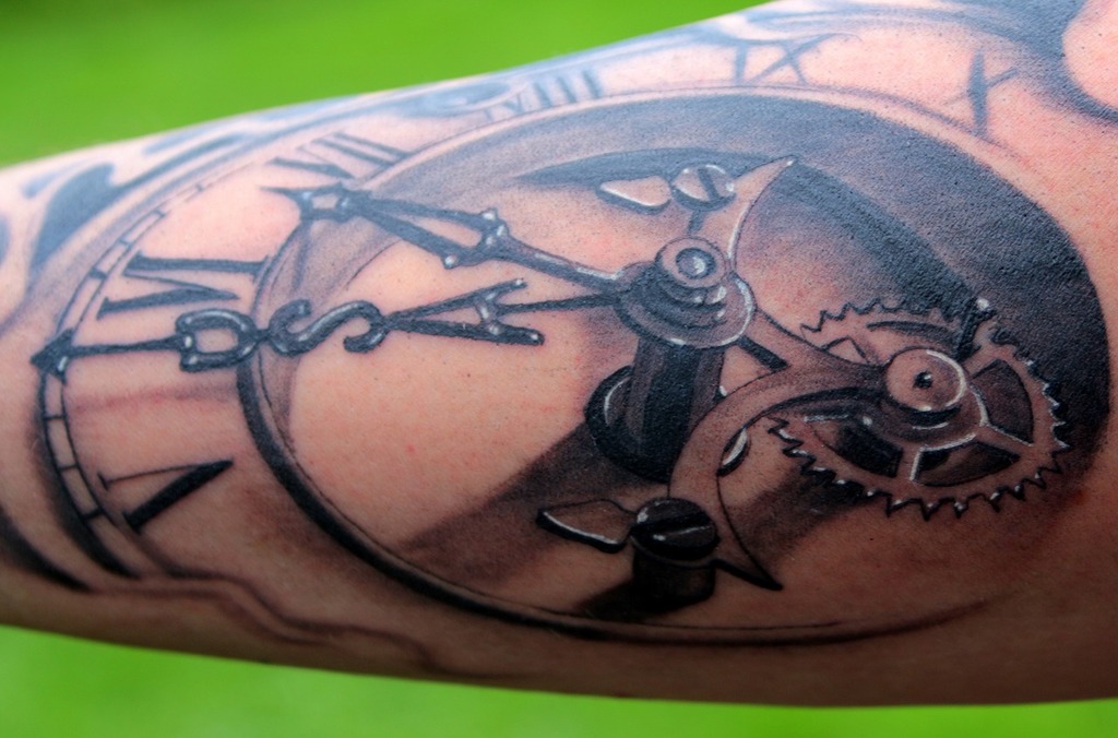 Clock Tattoo Design - Etsy