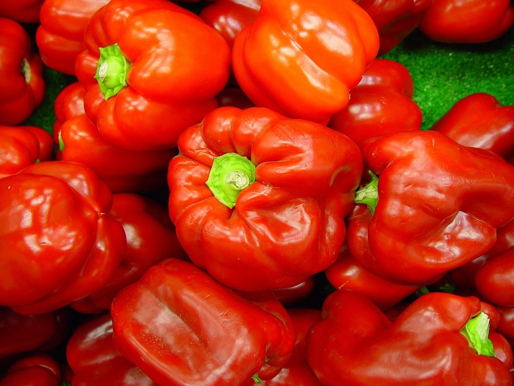 Colorful Bell Peppers Freshness Wallpaper by CelestialCanvas - Mobile Abyss