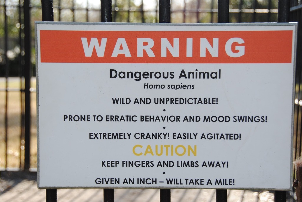 zoo warning signs